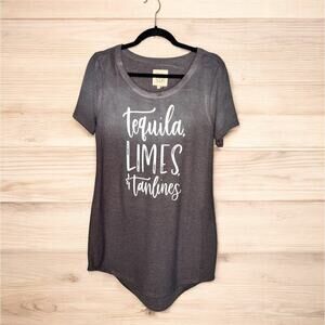 ☀️NEW Chaser Short Sleeve Ombré T-Shirt Dress Tequila, Limes and Tan Lines S